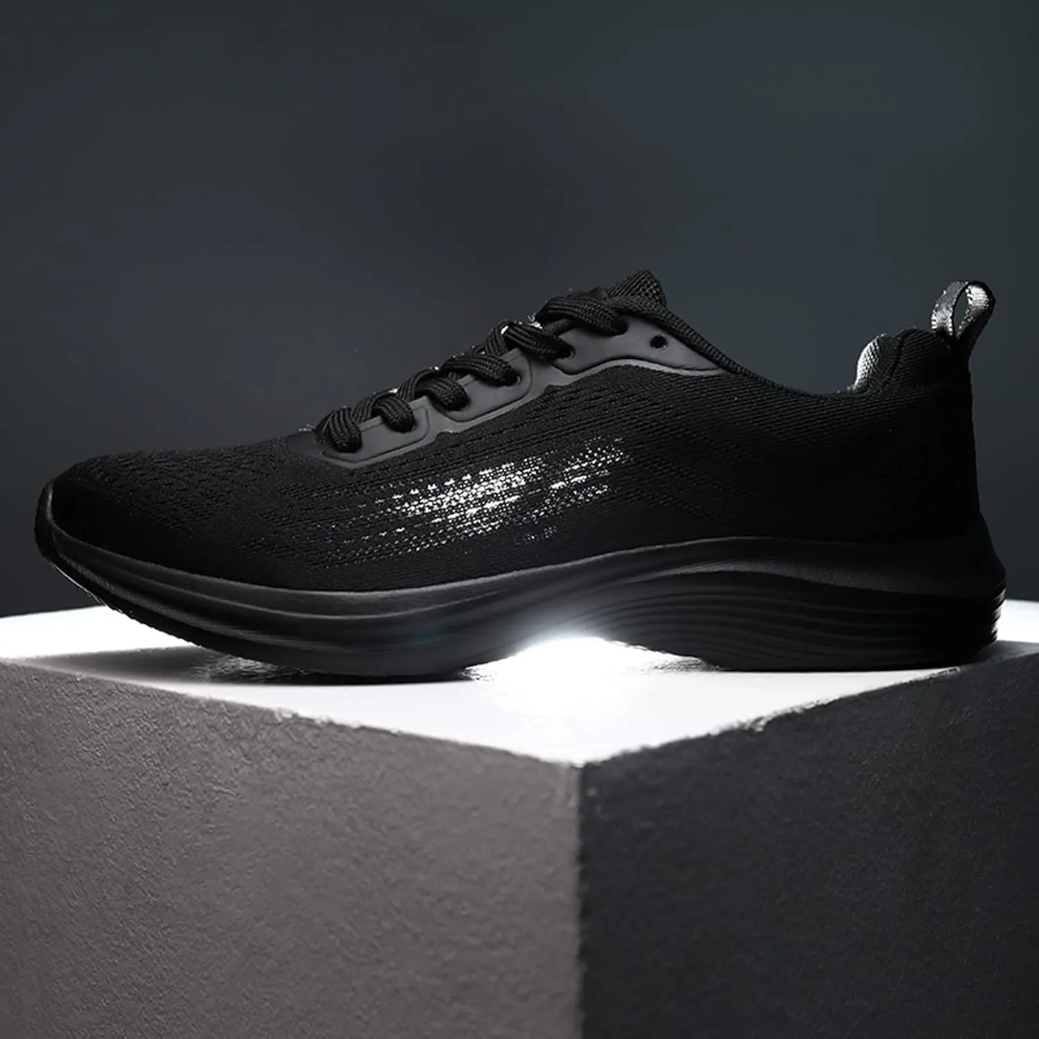 Mens Walking Shoes Sports Tennis Sneakers Lace Up Non Slip Running Shoes Lightweight Workout Footwear Breathable Mesh Fashion Sneaker with Arch Support for Men Gym Outdoor
