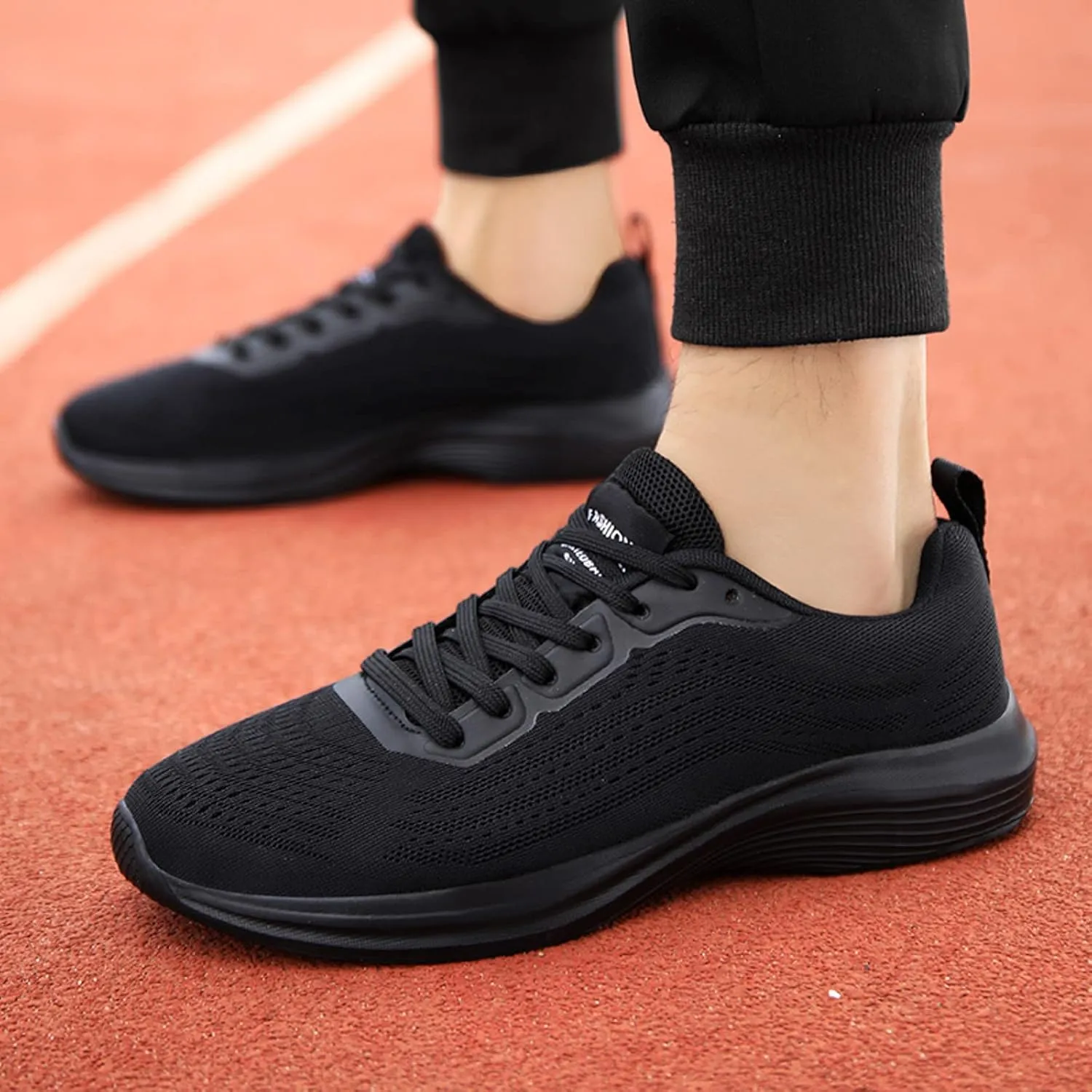 Mens Walking Shoes Sports Tennis Sneakers Lace Up Non Slip Running Shoes Lightweight Workout Footwear Breathable Mesh Fashion Sneaker with Arch Support for Men Gym Outdoor