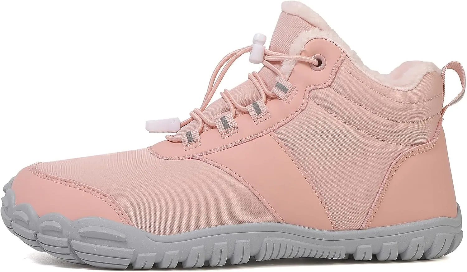 Men's Women's Winter Barefoot Hiking Boots, Slip On Warm Zero Drop Snow Boot, Wide Toe Box Ankle boots, Minimalist Waterproof Shoes, Five Finger Sneakers Hike Shoes for Hiking Walking Outdoor Unisex