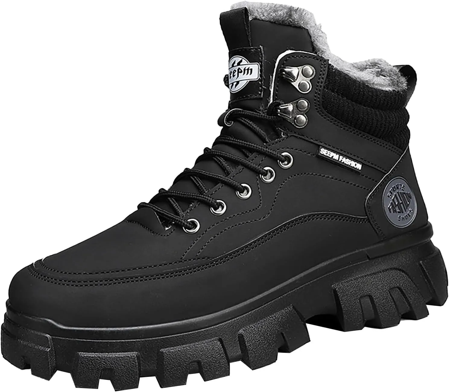 Men's Work Boots Wide Width Hiking Sneakers Ankle Booties Women Workout Shoes Wide Width Waterproof Outdoor Shoes Lightweight Hike Grounded Footwear