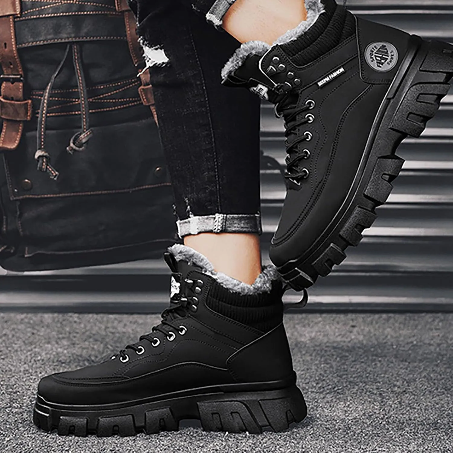 Men's Work Boots Wide Width Hiking Sneakers Ankle Booties Women Workout Shoes Wide Width Waterproof Outdoor Shoes Lightweight Hike Grounded Footwear