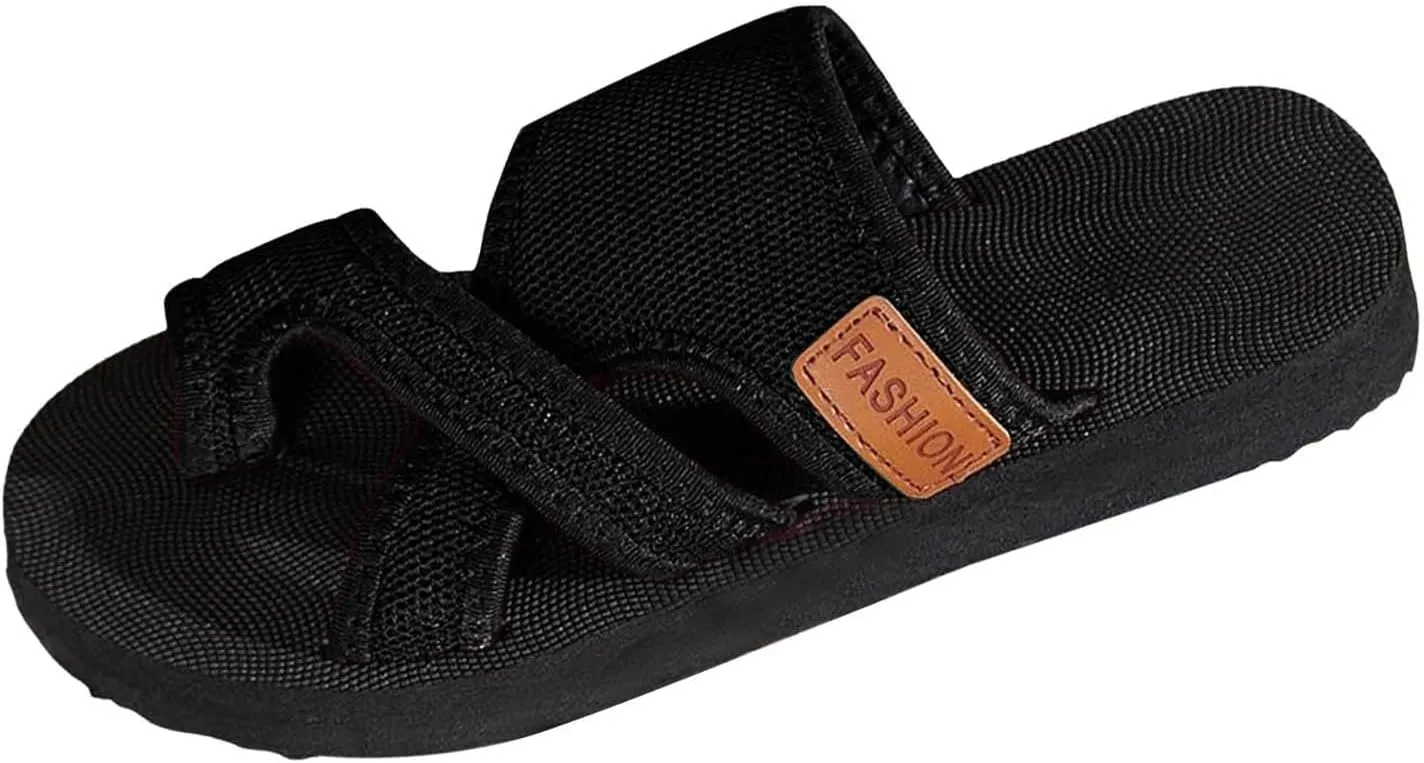 Mmoneyake Orthopedic Sandals for Women Fashion Orthotic Flip Flops Lightweight Non-Slip Summer Beach Slippers Casual Open Toe Beach Vacation Shoes