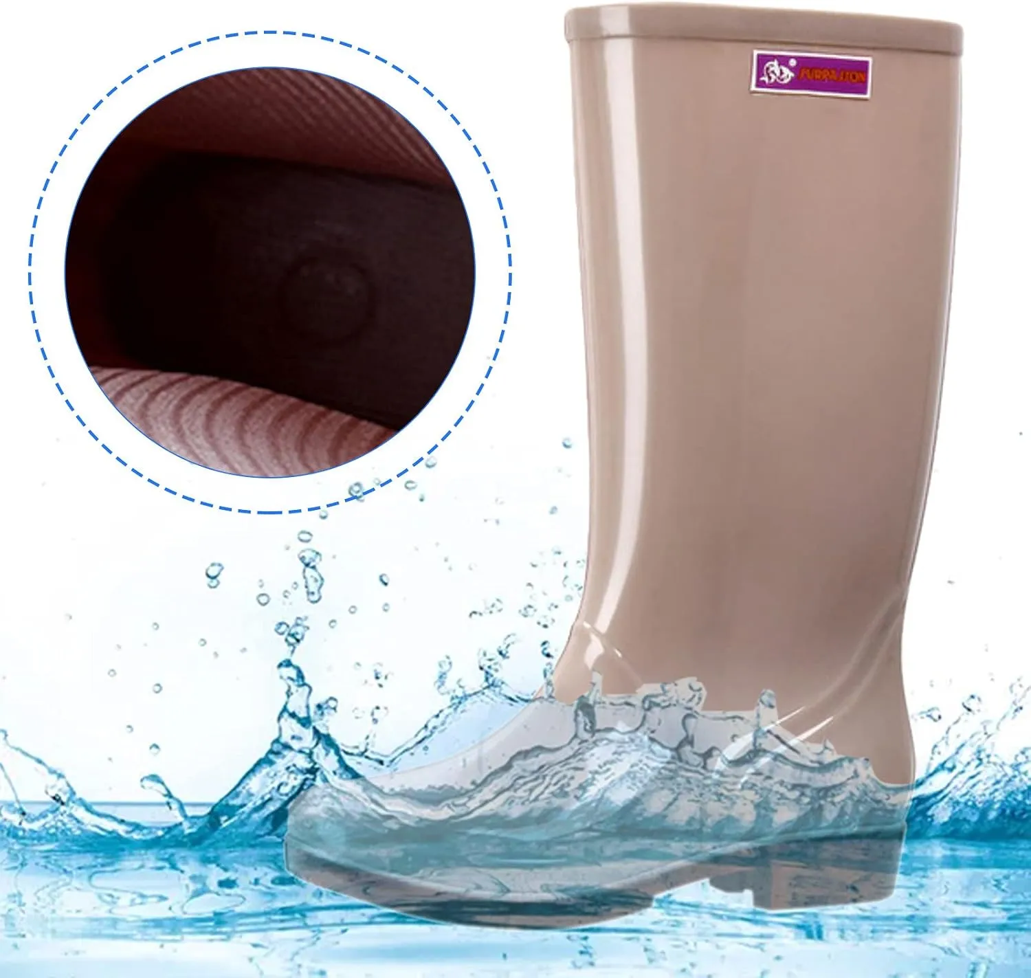 Rain Boots Women's Mid Calf Rain Boots Waterproof Garden Shoes Outdoor Work Boot for Hunting Farming Work Boots