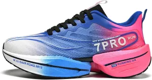 Ravr Road Men's Breathable Mesh Road Running Shoes - Lightweight Non-Slip Fashion Comfortable Sneakers with Carbon Plate Support for Gym Workout & Daily Walk