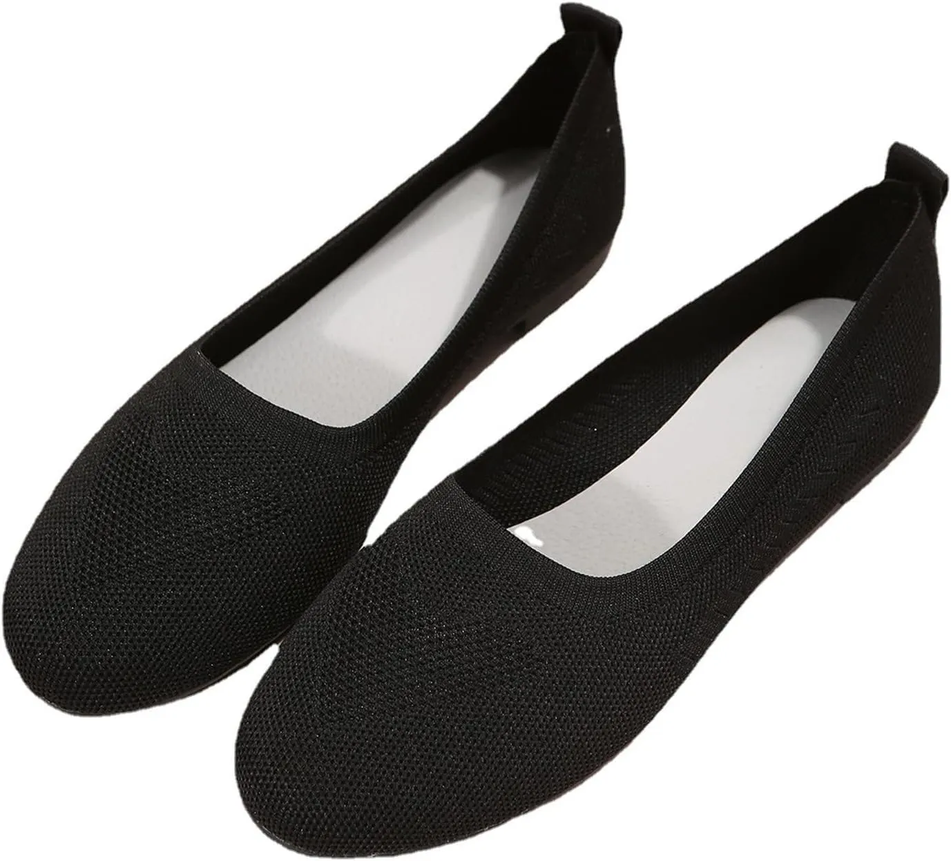Sandals Women Summer Fashion Mesh Breathable Slip on Flat Sandals Solid Pointed Toe Closed Toe Shallow Mouth Shoes Lightweight Comfy Ladies Casual Shoes