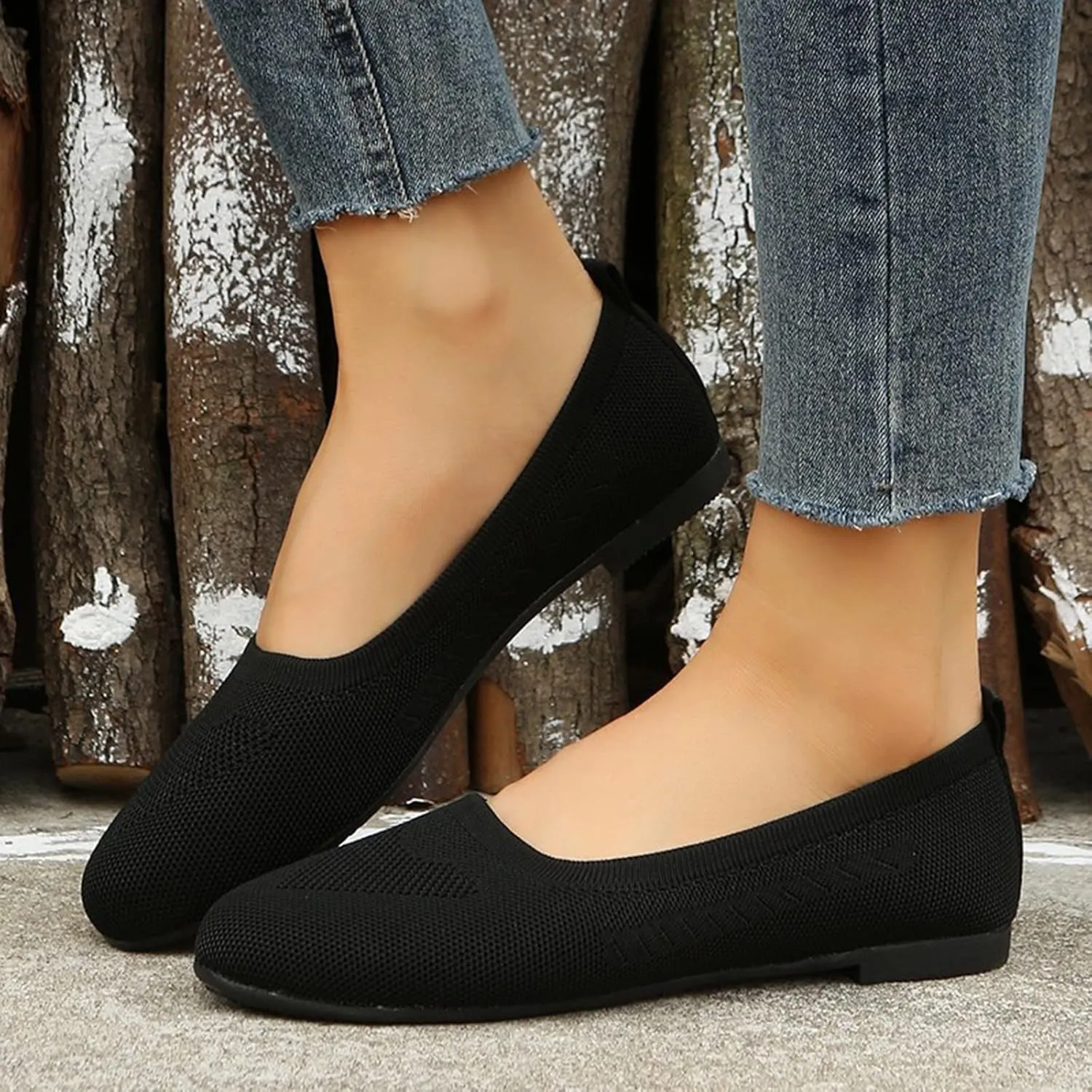 Sandals Women Summer Fashion Mesh Breathable Slip on Flat Sandals Solid Pointed Toe Closed Toe Shallow Mouth Shoes Lightweight Comfy Ladies Casual Shoes