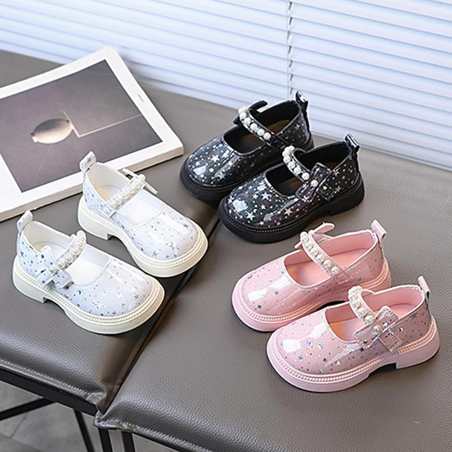 Sequins Rubber Sole Sandals For Girls Kids ow Heel Bow Crb Dress Shoes Toddler Summer Casual Glitter Trendy Shoes