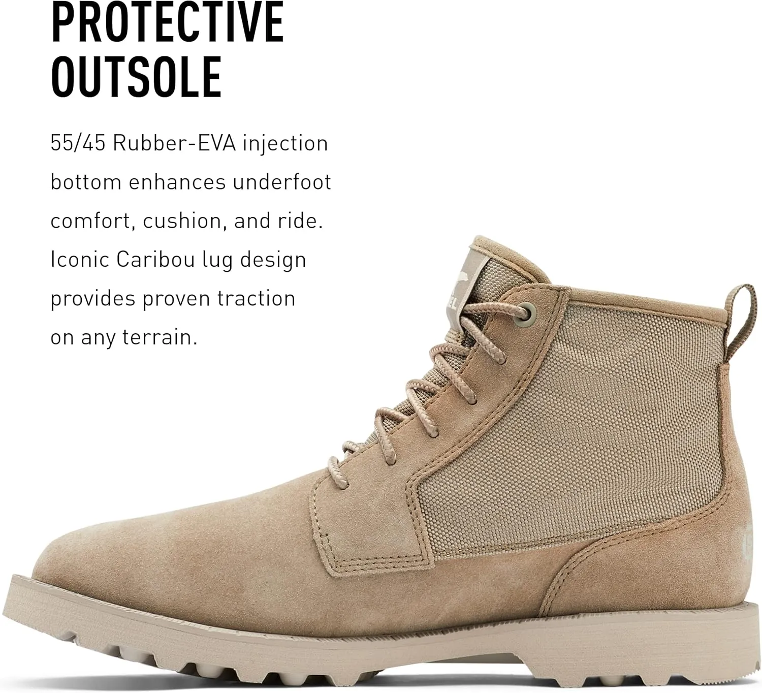 Sorel Men's Caribou Mod Chukka WP Boot  Waterproof Suede & Nylon Rain Boots