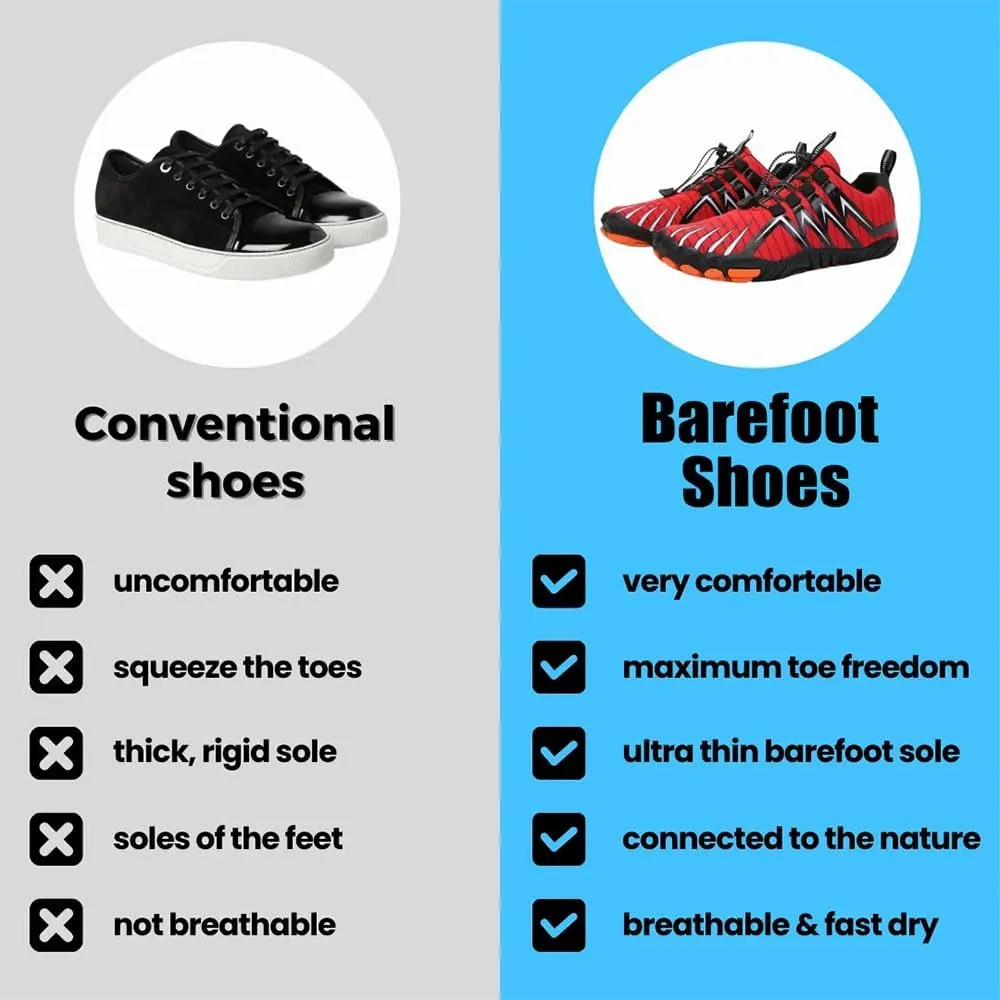 Spring Barefoot Shoes Women Men, Outdoor Breathable Waterproof Arch Support Flexible Non-Slip Hike Footwear Shoes