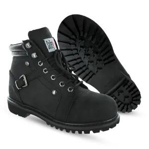 Steel Toe Boots for Women - Black - 7.5M | Waterproof Women's Fusion Work Boots | Leather Work Boots | Rugged Goodyear Welt Construction | Oil Resistant Outsoles & Cushioned Insoles