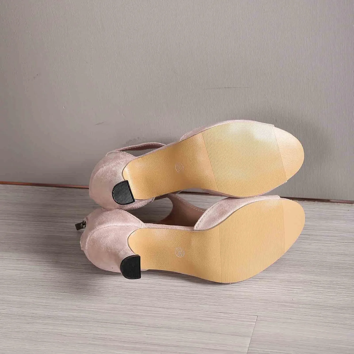 Summer Sandals for Women Open Toe Stiletto Heels T-Strap Dress Shoes Cutout Low Kitten Heeled Back Zip Retro Pumps