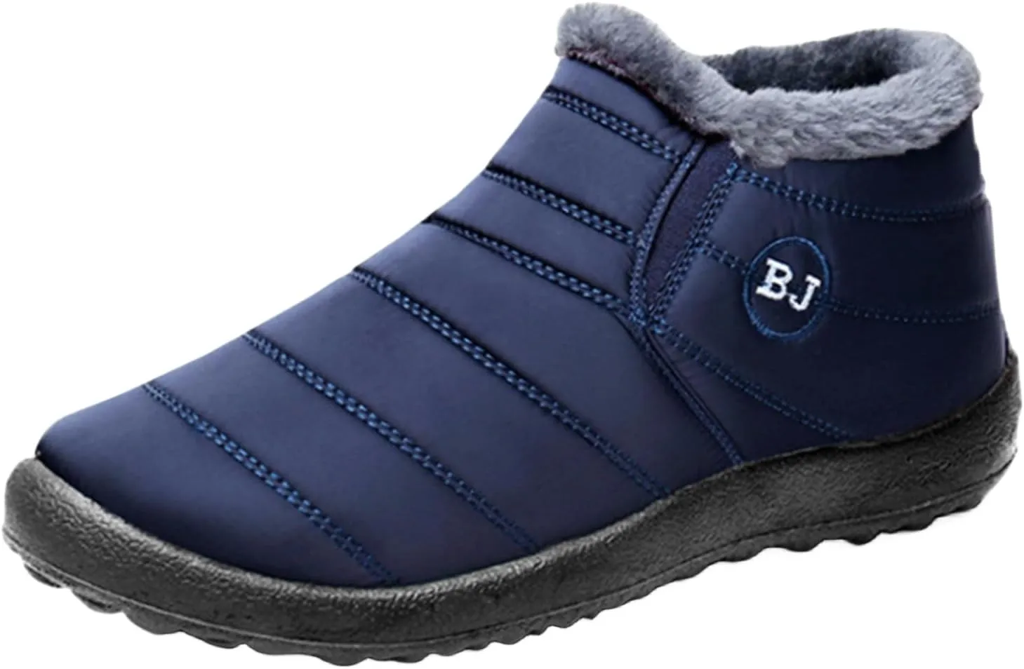 Thatrich Womens Winter Snow Boots Ankle Booties Warm Fur Lined Waterproof Insulated Slip On Shoes Anti-Slip Outdoor Sneaker