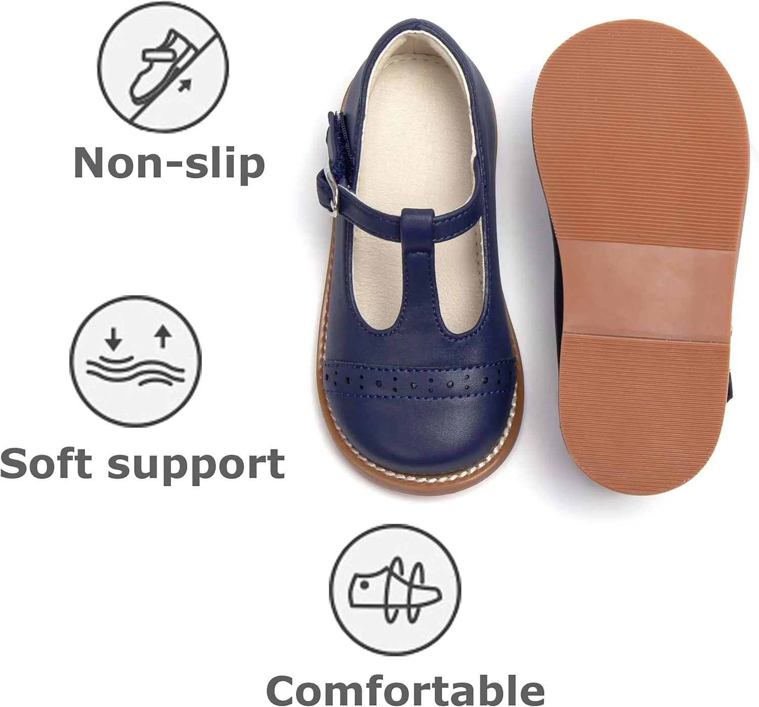 THEE BRON Girls Dress Shoes Little Kid Mary Jane School Uniform Shoes Oxford