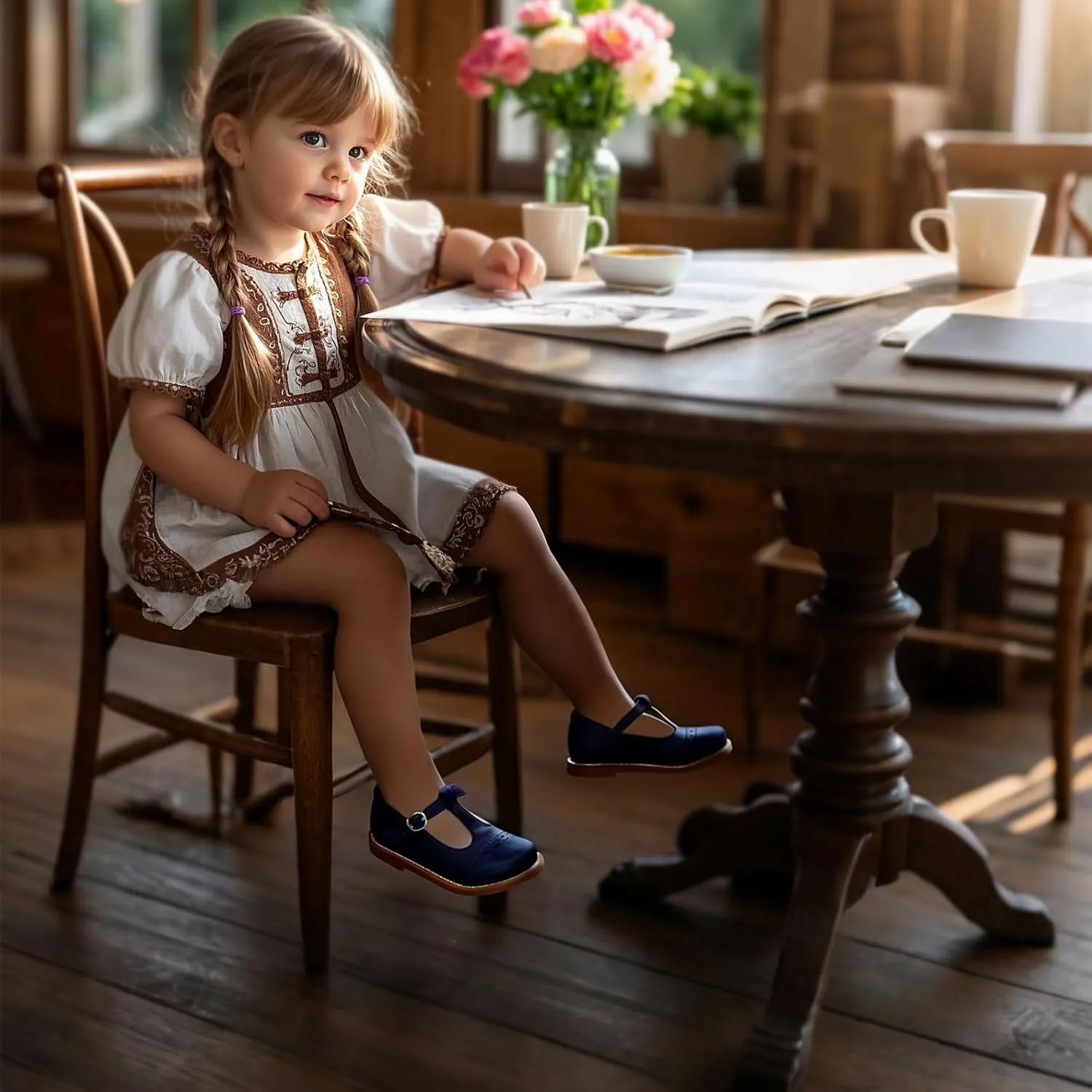 THEE BRON Girls Dress Shoes Little Kid Mary Jane School Uniform Shoes Oxford