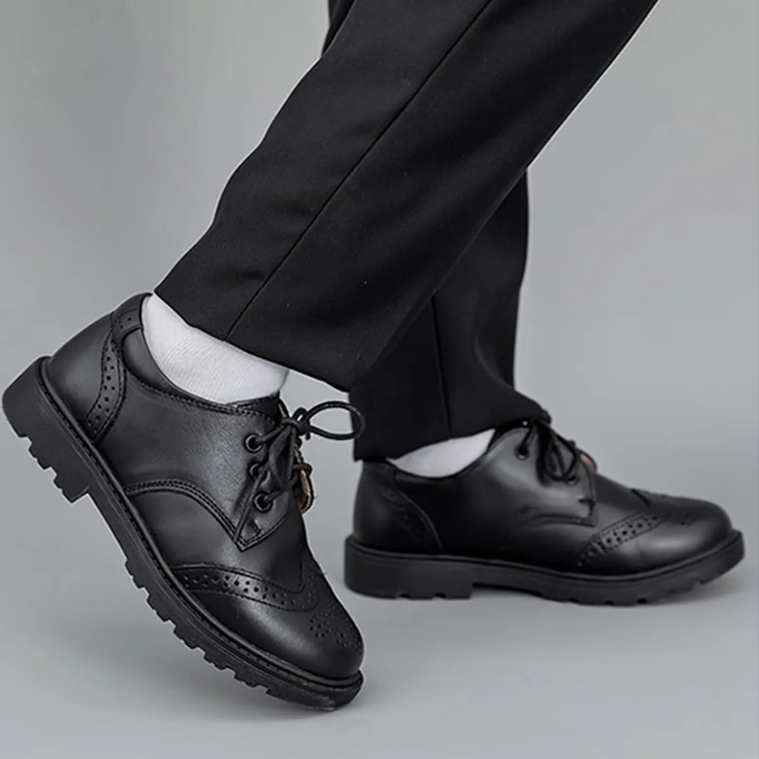 Toddler Boys Girls Dress Shoes Oxford Wedding Church Formal Shoes Leather School Uniform Loafer Flats