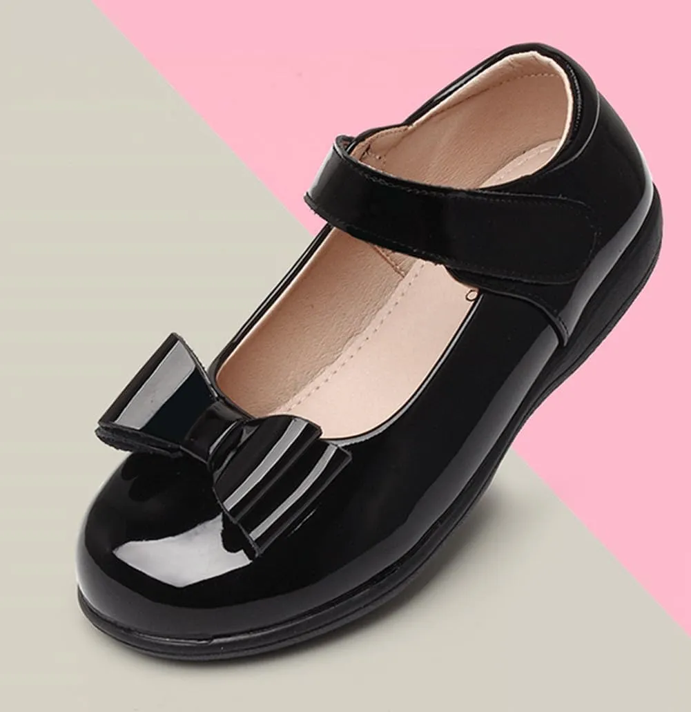 Toddler Girl Ballerina Flats Bowknot School Uniform Mary Jane Party Dress Shoes for Kids