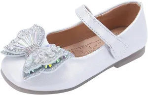 Toddler Girls Dress Shoes Little Girls Bowknot Mary Jane Flats Party Wedding Ballerina Shoes