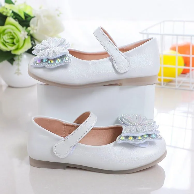 Toddler Girls Dress Shoes Little Girls Bowknot Mary Jane Flats Party Wedding Ballerina Shoes