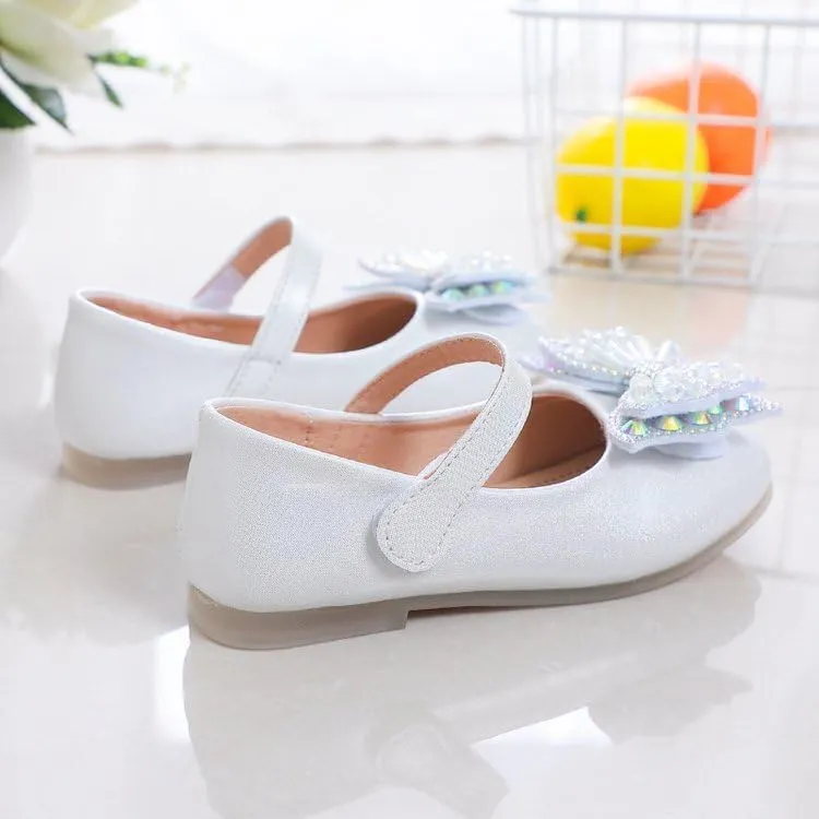 Toddler Girls Dress Shoes Little Girls Bowknot Mary Jane Flats Party Wedding Ballerina Shoes