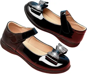 Toddler Girls Dress Shoes Princess Wedding Party Church Casual Walking School Uniform Shoes Leather