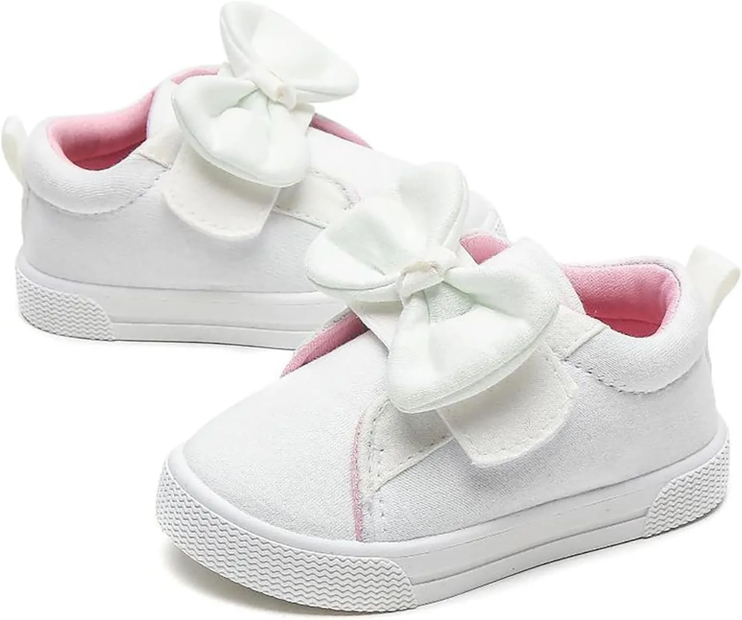 Toddler Kids Lightweight Platform Sneakers Casual Walking Shoes Cute Bowknot Cotton Running Tennis Non-Slip Shoes