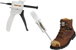 Tuff Toe Boot Repair Kit Combo APPLICATOR & Boot Bundle Combo Upgrade Leather Boot Seam Heel Shoe Adhesive to Resole