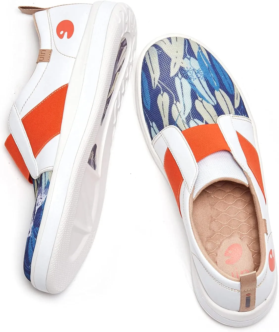 UIN Men's Fashion Sneakers Lightweight Walking Casual Loafers Slip Ons Art Painted Athletic Travel Skate Shoes Cordoba Modern Art