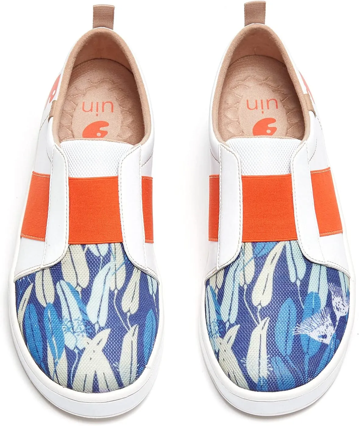 UIN Men's Fashion Sneakers Lightweight Walking Casual Loafers Slip Ons Art Painted Athletic Travel Skate Shoes Cordoba Modern Art