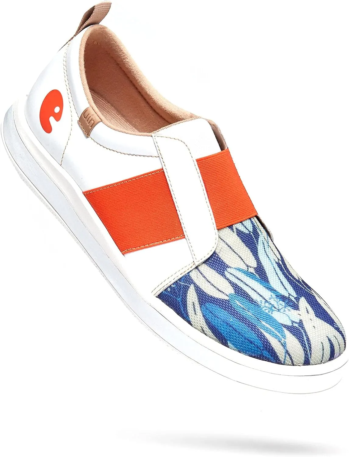 UIN Men's Fashion Sneakers Lightweight Walking Casual Loafers Slip Ons Art Painted Athletic Travel Skate Shoes Cordoba Modern Art