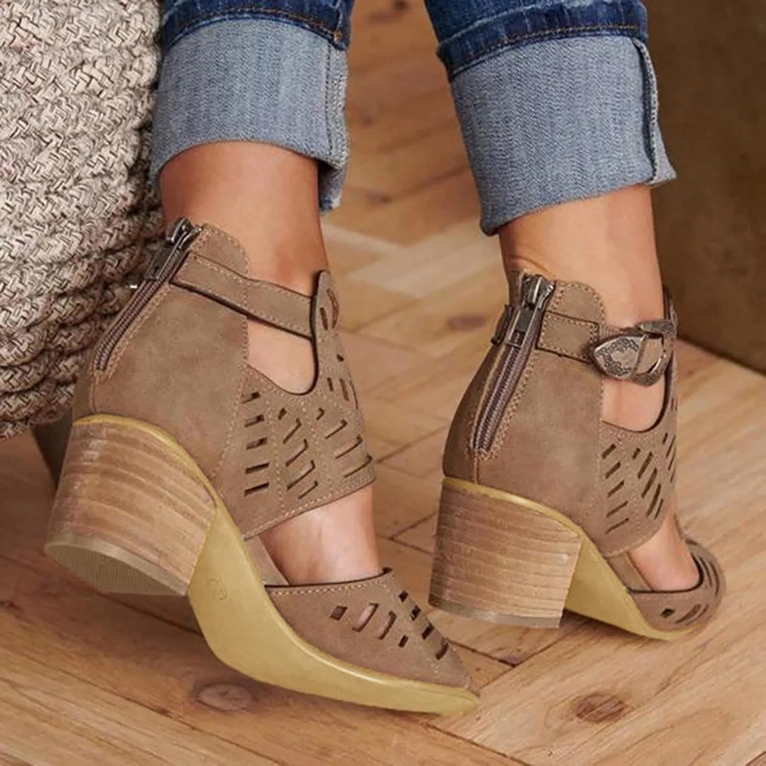 Walking Sandals Women, Sandals Women Ankle Strap Chunky Chunky Heel Sandals Open Toe Wedding Party Dress Shoes