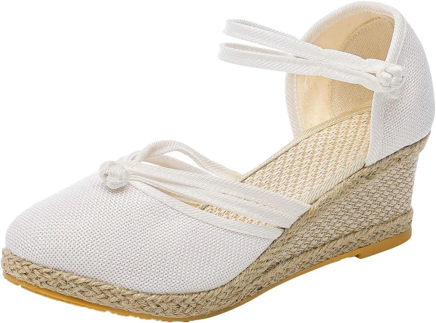 Wedge Sandal for Women Ankle Strap Flatform Arch Support Fish Mouth Toe Shoes Platform Espadrilles Comfort Waterproof