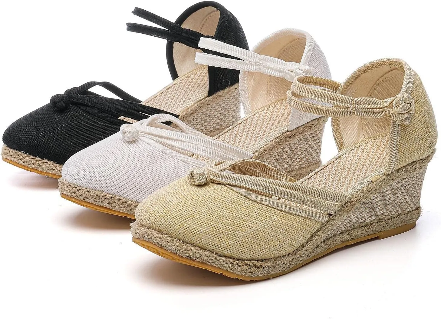 Wedge Sandal for Women Ankle Strap Flatform Arch Support Fish Mouth Toe Shoes Platform Espadrilles Comfort Waterproof