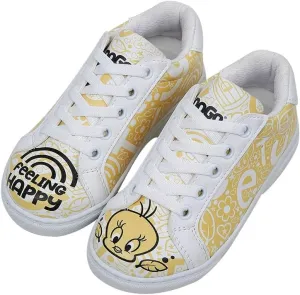 White Sneakers for Kids - Vegan Leather and Unique Design Fashion Sneakers for Kids
