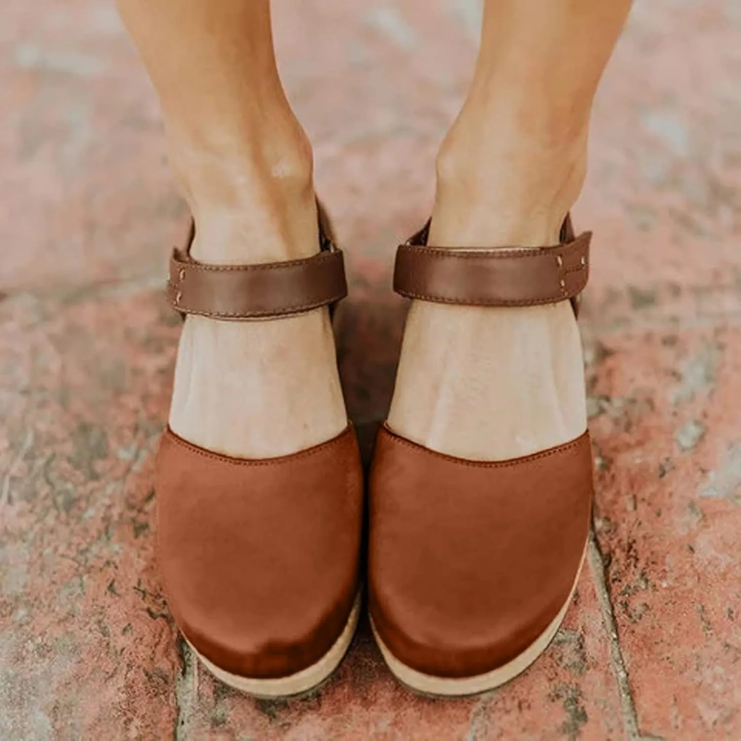 Women Sandals Wedge Low Heel Roman Wedge Ladies Fashion Elastic Strap Carved Breathable Shoes Thick Soled Wedges Casual Sandals Women Shoes Size 12 Wide Sandals (Brown, 9)