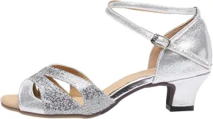 Womens Dress Sandals Low Heel Latin Dance Shoes Ballroom Practice Performance Sandals Summer Sandalias De Mujer