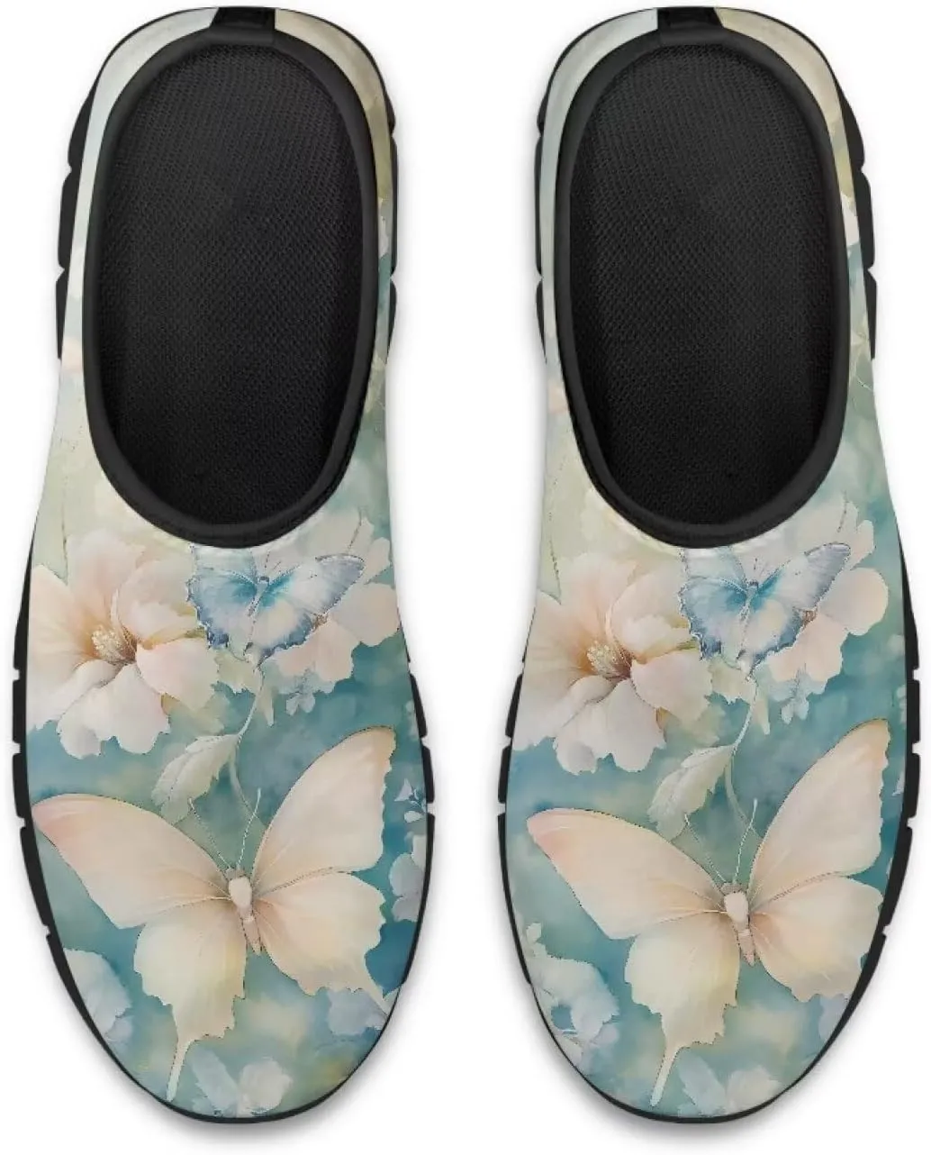 Women's Fashion Sneakers Slip On Walking Loafers Travel ShoesBlack Sole