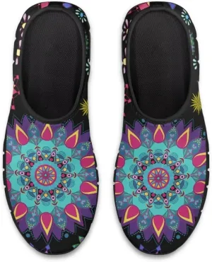 Women's Fashion Sneakers Slip On Walking Loafers Travel ShoesBlack Sole