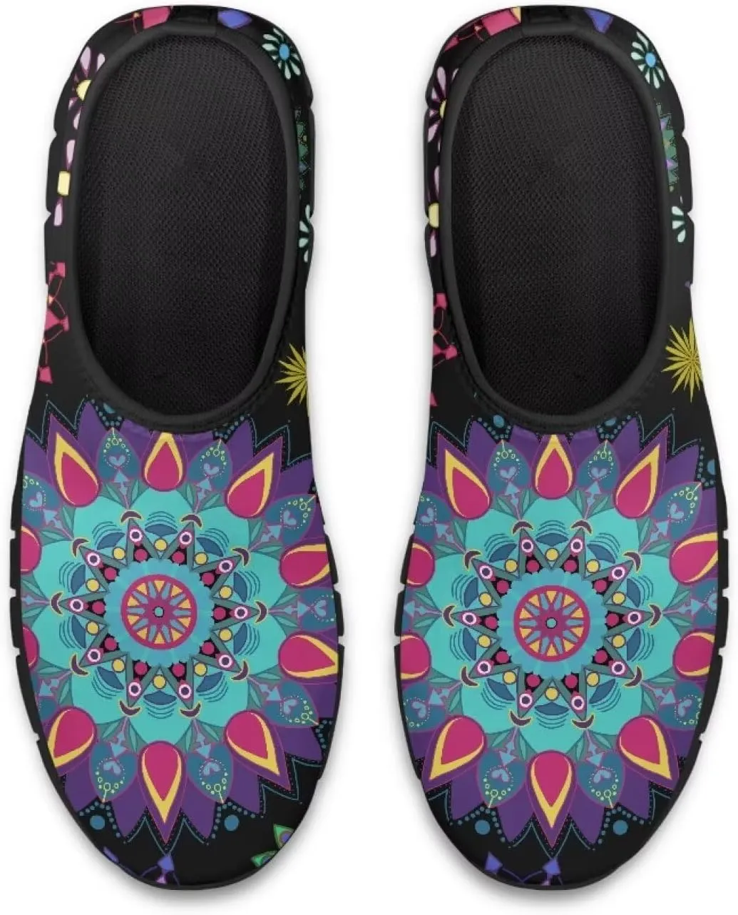 Women's Fashion Sneakers Slip On Walking Loafers Travel ShoesBlack Sole