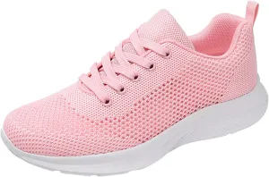 Women's Lace Up Road Running Shoes Wide Athletic Tennis Mens Running Shoes Walking Casual Shoes Slip On White Platform Sneakers Waterproof Tennis Shoe Cross Trainer Shoe
