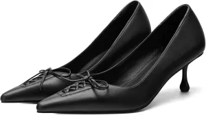 Women's Low Heel Pointed Toe Kitten Heel Daily Shallow Mouth Shoes on Stilettos Fine High Heels Party Wedding Prom Work Formal Dress Shoes Office Event Comfort Heels