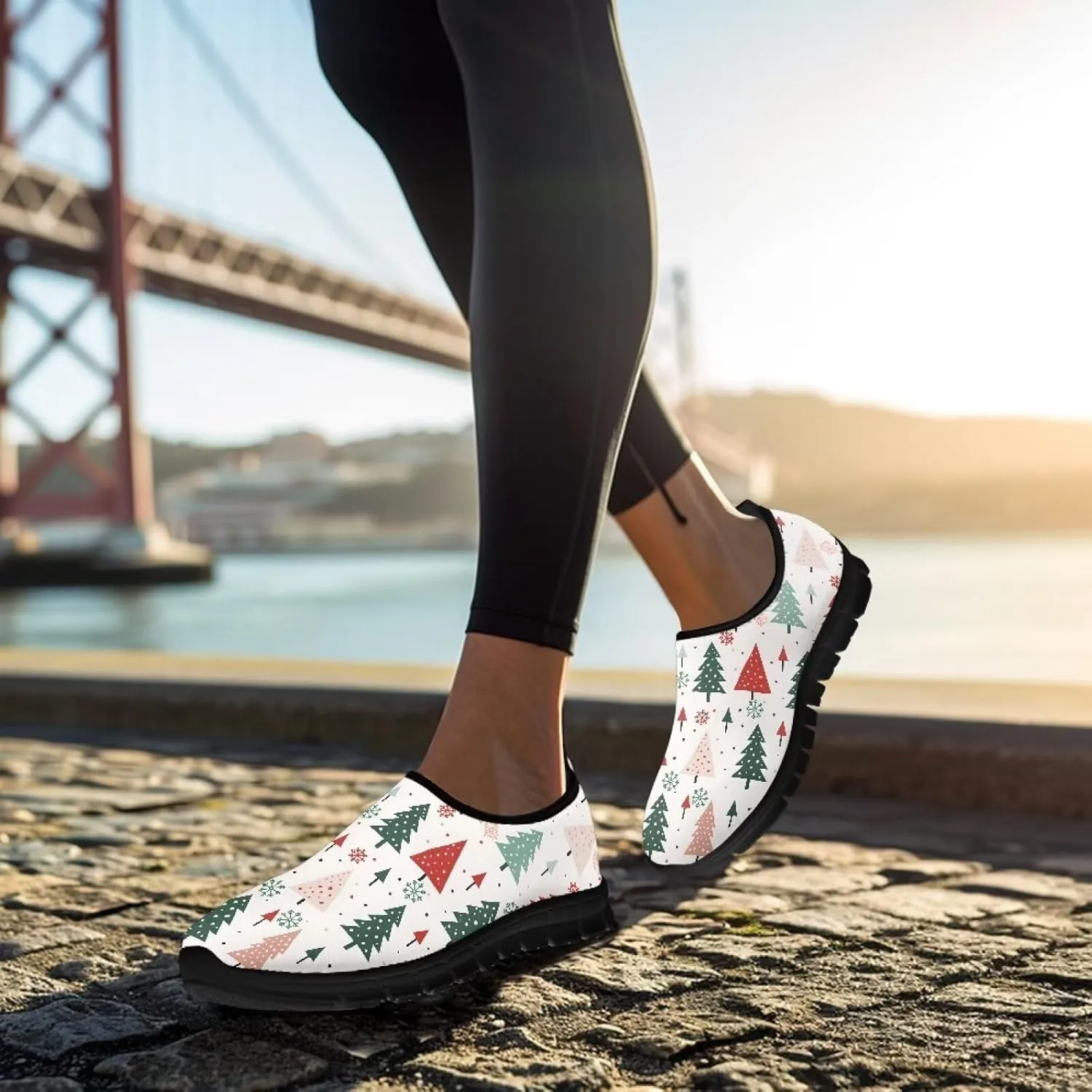 Womens Outdoor Cycling Canvas Shoes Low Top Fashion Sneakers Slip on Walking ShoeBlack Sole