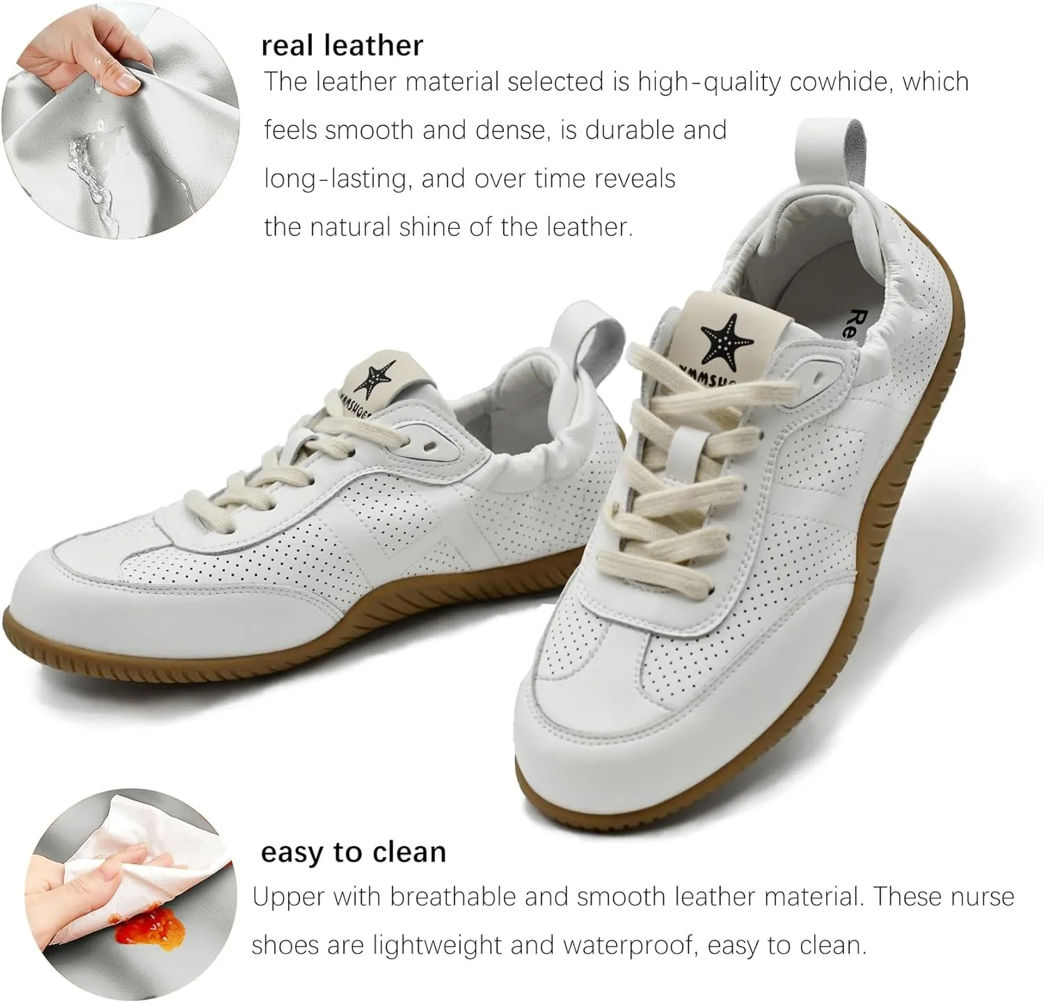Womens Traveling Walking Shoes Lightweight Non-Slip Slip-On Breathable Flexible Barefoot Leather Handmade Fashion Sneakers