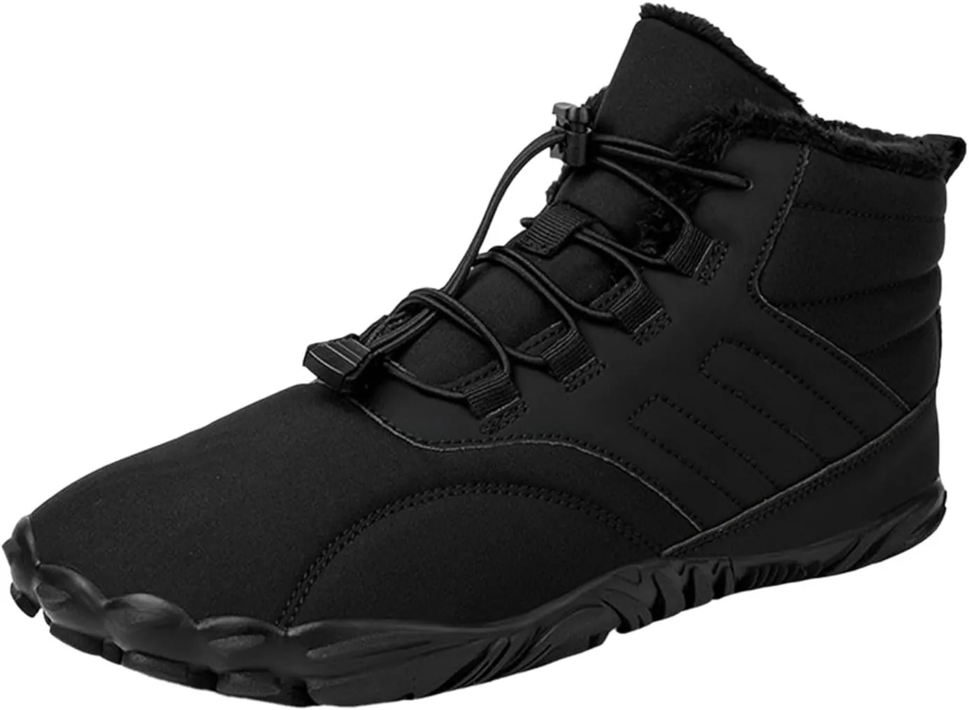 Work Boots for Men Cowboy Style Hiking Sneakers Shoes with Fur Lined Working Shoes for Women Wide Width Waterproof Platform Shoes Work Hike Grounded Footwear