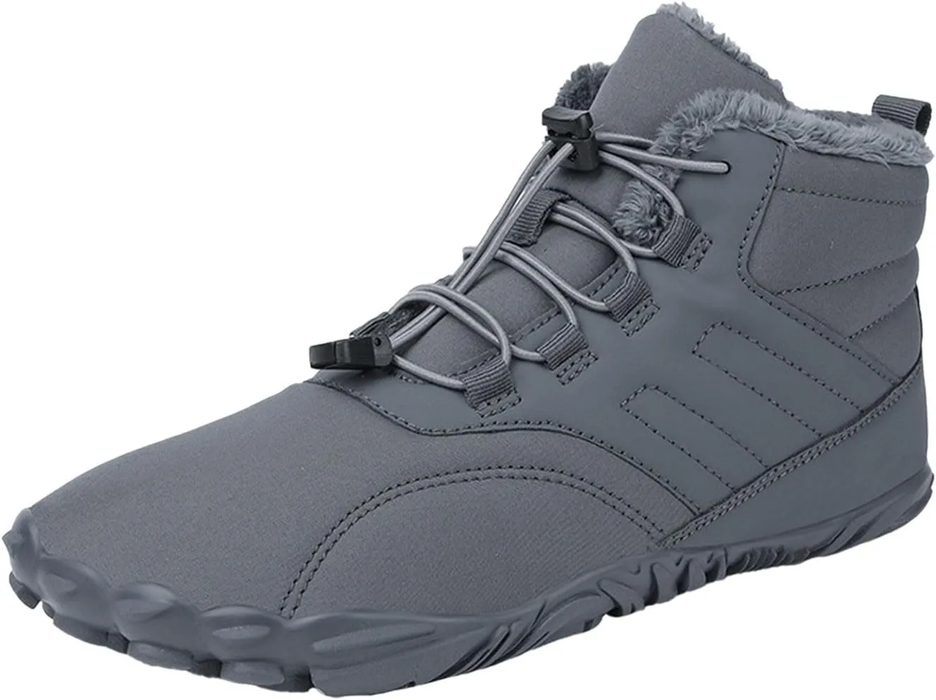 Work Boots for Men Cowboy Style Hiking Sneakers Shoes with Fur Lined Working Shoes for Women Wide Width Waterproof Platform Shoes Work Hike Grounded Footwear