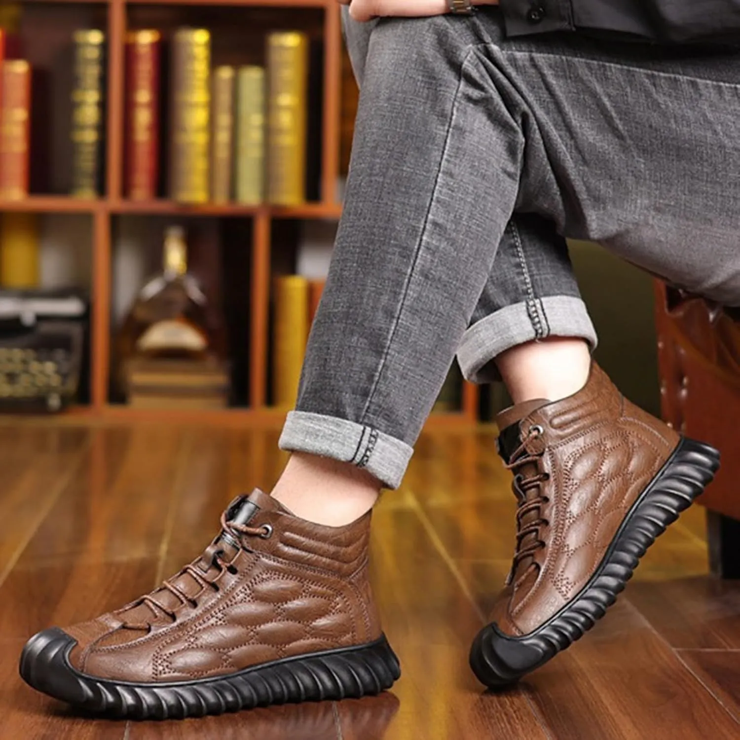 Work Boots for Men Steel Toe Hiking Sneakers Shoes with Fur Lined Womens Safety Toe Shoes Wide Width Wide Outdoor Shoes Slip on Loafers Hike Grounded Footwear