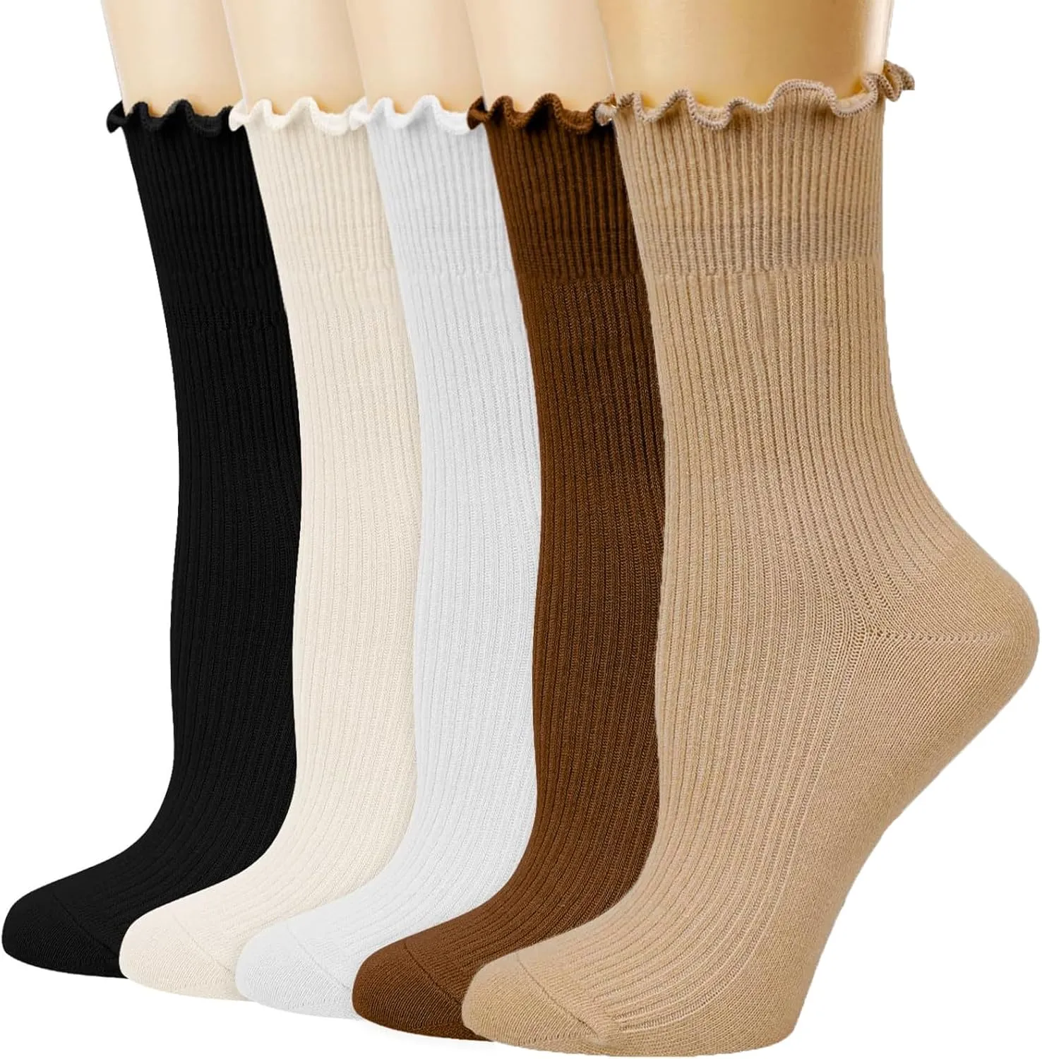 YQHMT Womens Casual Crew Socks Thin Soft Comfort Breathable Dress Socks Cotton Socks for Women Gifts